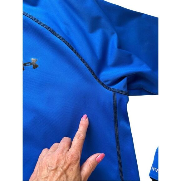 Under Armour Storm infrared 1/4 zip soft shell jacket in royal blue - XL - Picture 3 of 8